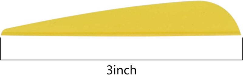 TY Archery 3 Inch Arrow Fletching Vanes Plastic Feather for DIY Archery Hunting Targeting Arrows(Pack of 50) - Image 2